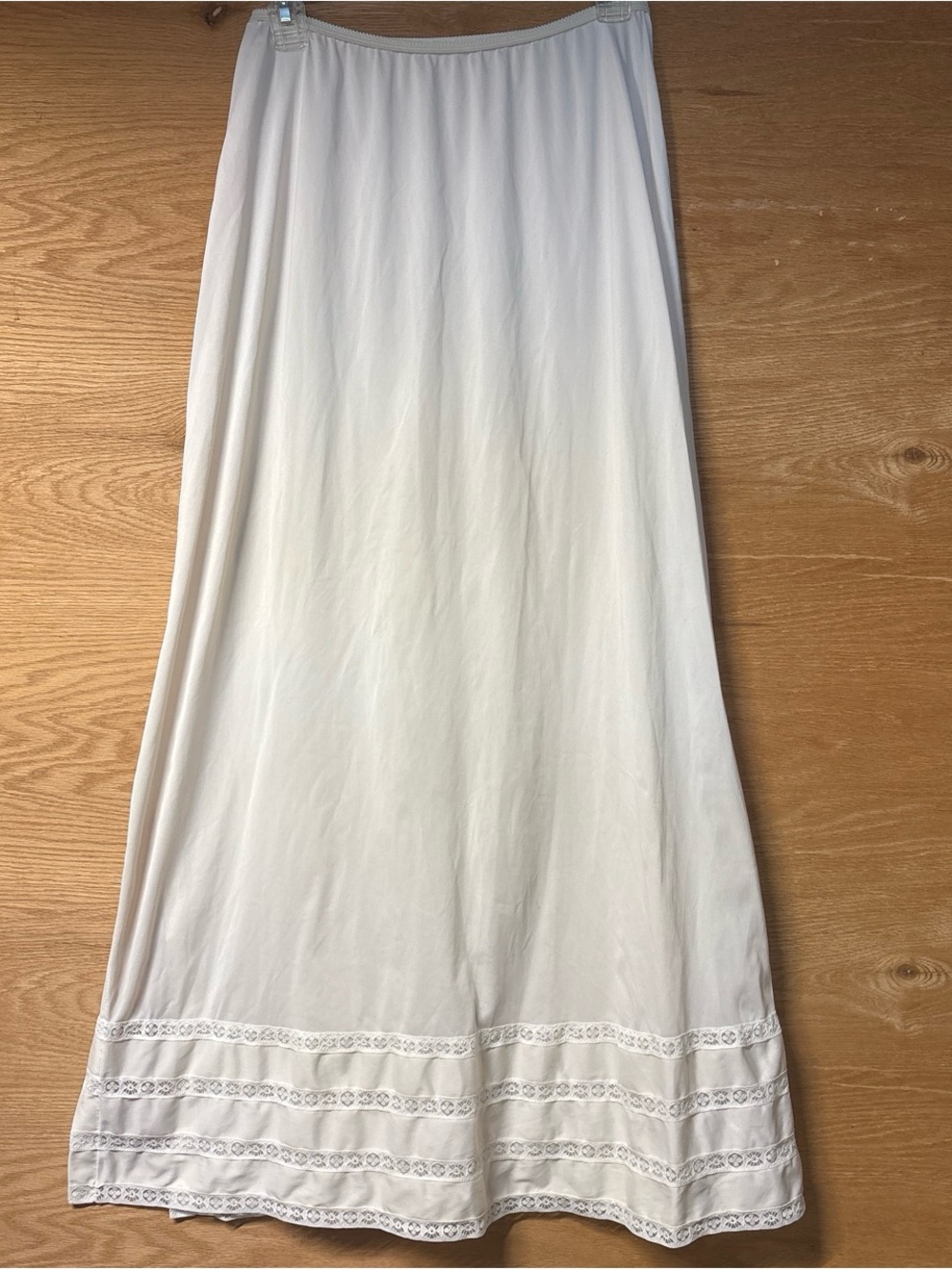 Gossard Artemis Vintage Classic White Lace-Trim Maxi Slip Skirt